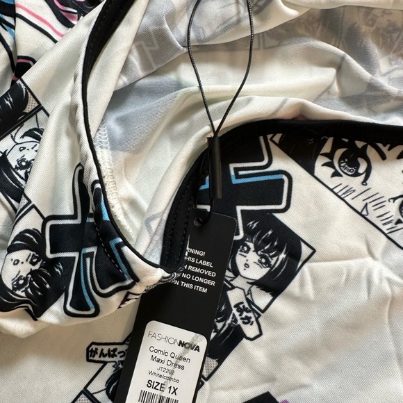 Comic Queen Maxi Dress - White/combo - Picture 5 of 5